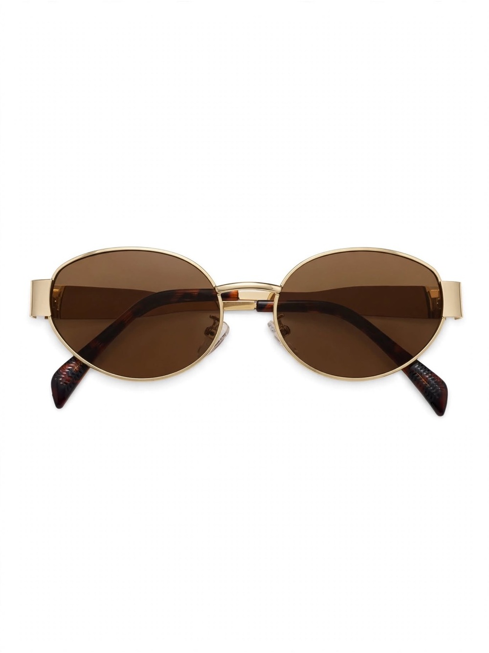 Gold Frame Brown Lens Women's Sunglasses
